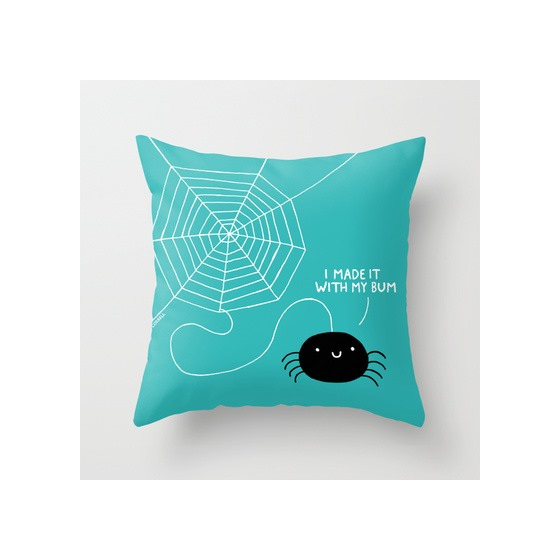 Funky cushion cover for kids room - spider bum