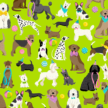 Furry Friends Dogs Green TP-2541-G
