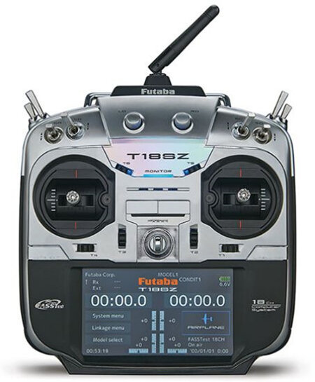 Futaba 18SZ FASSTest, FASST, T-FHSS, S-FHSS Radio (mode 1 or 2)