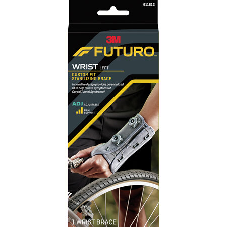 Futuro Custom Fit Stabilising Wrist Brace, Left Hand, Adjustable