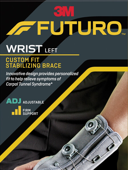 Futuro Custom Fit Stabilising Wrist Brace, Left Hand, Adjustable