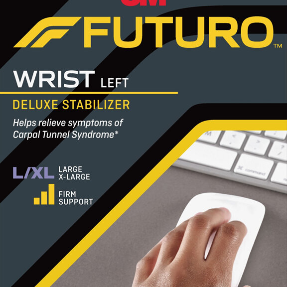 Futuro Deluxe Wrist Stabiliser, Left Hand, Large/Extra Large
