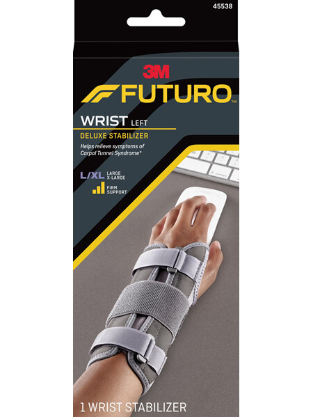 Futuro Deluxe Wrist Stabiliser, Left Hand, Large/Extra Large