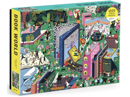 Galison  1000  Piece Jigsaw Puzzle Book World