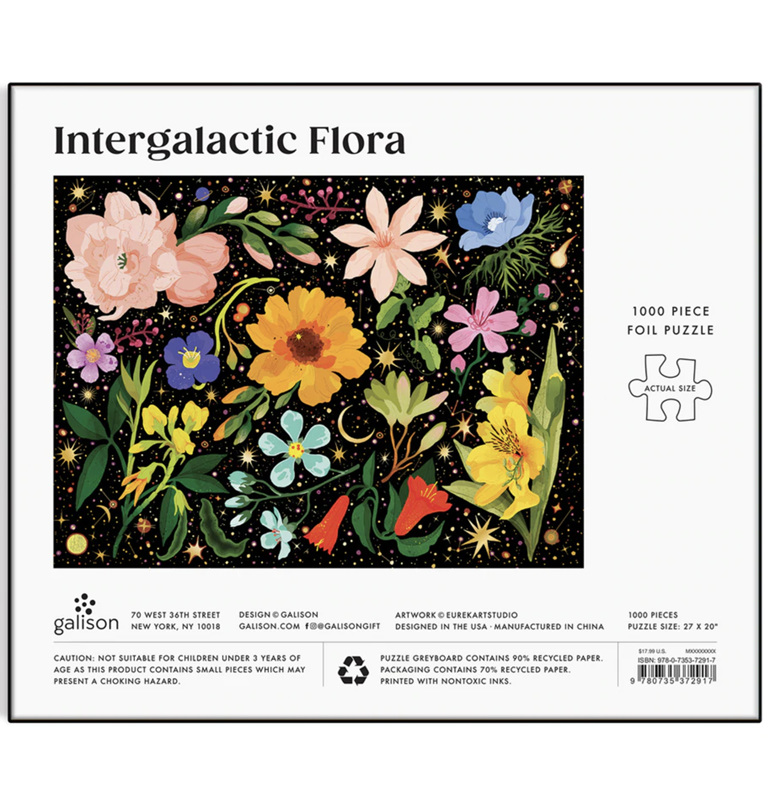 Galison 1000 Piece Jigsaw Puzzle intergalactic Flora  buy at www.puzzlesnz.co.nz