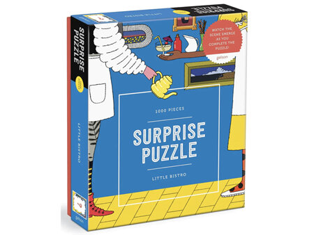 Galison  1000  Piece Jigsaw Puzzle Little Bistro Surprise Puzzle