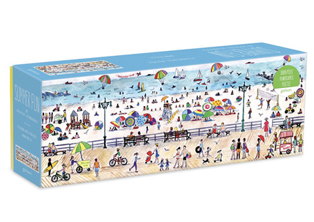 Galison 1000 Piece Panorama Jigsaw Puzzle: Michael Storrings Summer Fun