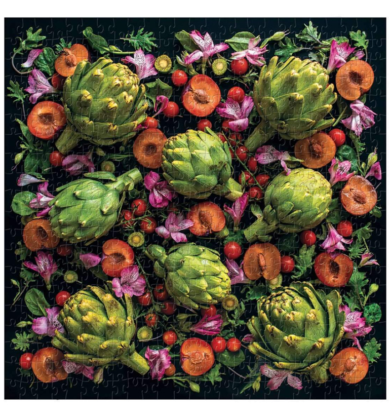 Galison 500 Piece Jigsaw Puzzle: Artichoke Floral buy at www.puzzlesnz.co.nz