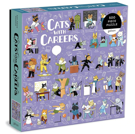 Galison 500 Piece Jigsaw Puzzle:  Cats With Careers