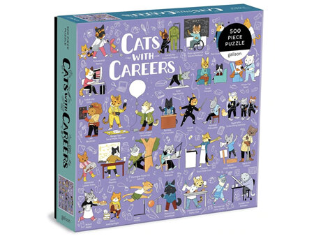 Galison 500 Piece Jigsaw Puzzle:  Cats With Careers