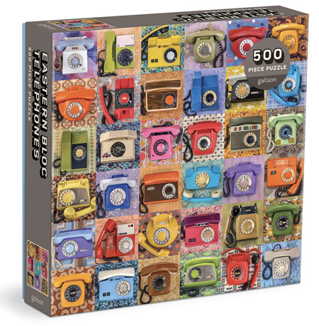Galison 500 Piece Jigsaw Puzzle: Eastern Bloc Telephones