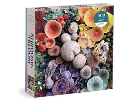 Galison 500  Piece Jigsaw Puzzle Shrooms in Bloom