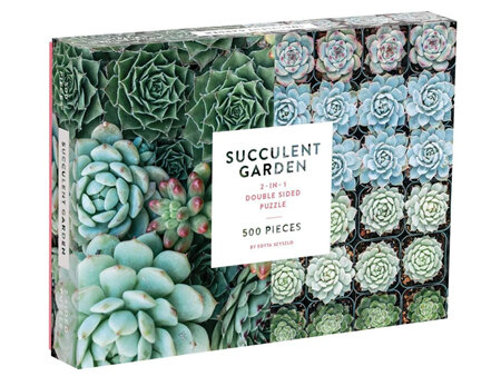Galison 500 Piece: Suculent Garden  Double-Sided Jigsaw Puzzle
