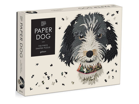 Galison 750  Piece Shaped Jigsaw Puzzle Paper Dog