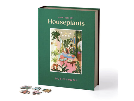 Galison Lighting 101: Houseplants 500 Piece Book Jigsaw Puzzle