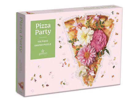 Galison Pizza Party 750pc Shaped Jigsaw Puzzle