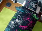 Gamer For Life Neon Reversible Single Duvet Cover Set
