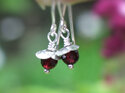 Garnet rosehip earrings january birthstone silver lily griffin nz jewellery
