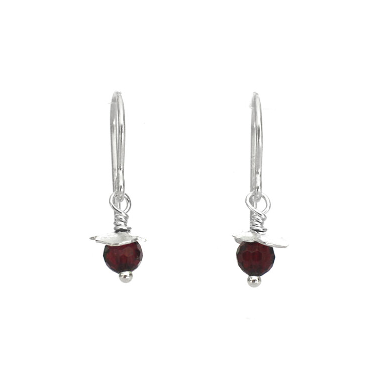 Garnet rosehip earrings january birthstone sterling silver lilygriffin nz jewel