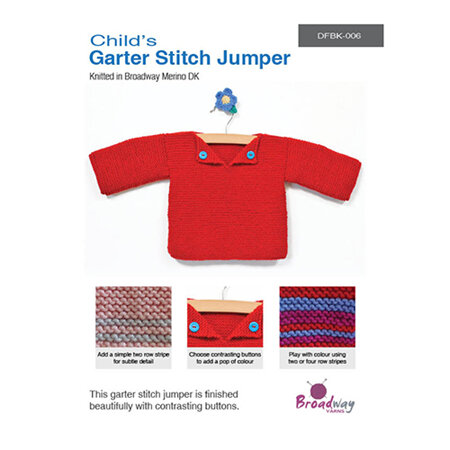 Garter Stitch Jumper - Childs Pattern by Broadway Yarns