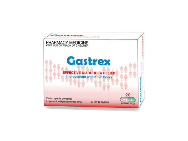 GASTREX  DIARRHOEA RELIEF 20 CAPS