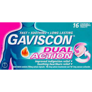 GAVISCON Dual Act M/B Chew Tabs 16s
