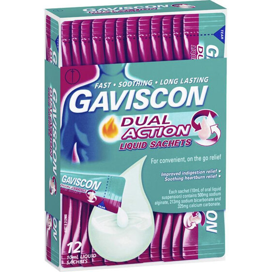 Gaviscon Dual Action Liquid Sachets 12