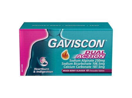 Gaviscon Dual Action Mixed Berry Chewable Tablets