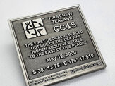 GC45 Tribute Antique Silver LE Geocoin