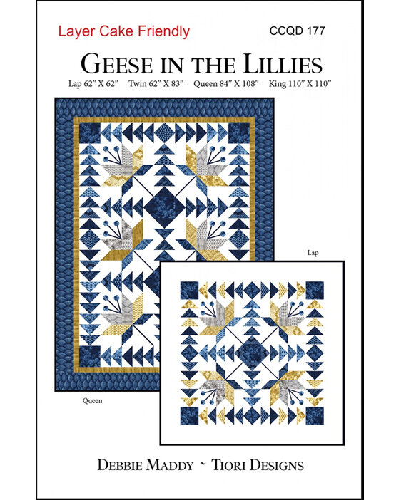 Geese in the Lillies Quilt Pattern by Calico Cottage by Debbie Maddy