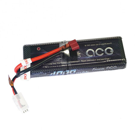Gens Ace 2 Cell 7.4v 4000 mAh LiPo Battery Hard Case