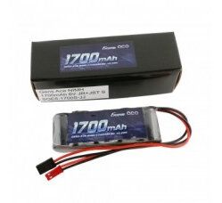 Gens Ace 6.0V 1700mAh 2/3A x 5 NiMh Flat RX Battery Pack with Dual JR-JST Plug