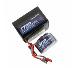 Gens Ace 6.0V 1700mAh 2/3A x 5 NiMh Hump RX Battery Pack with Dual JR-JST