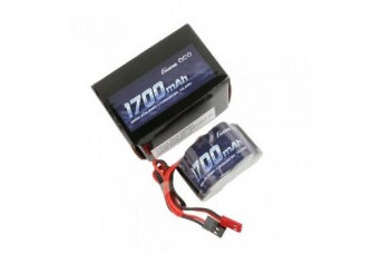 Gens Ace 6.0V 1700mAh 2/3A x 5 NiMh Hump RX Battery Pack with Dual JR-JST