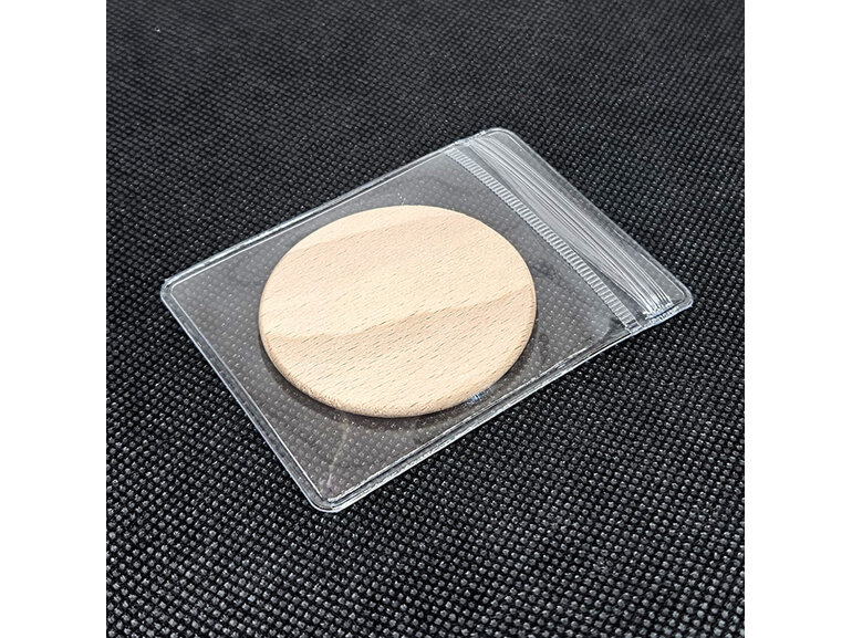 geocaching trackable geocoin protector pouch, clear PVC, zip lock, hard wearing