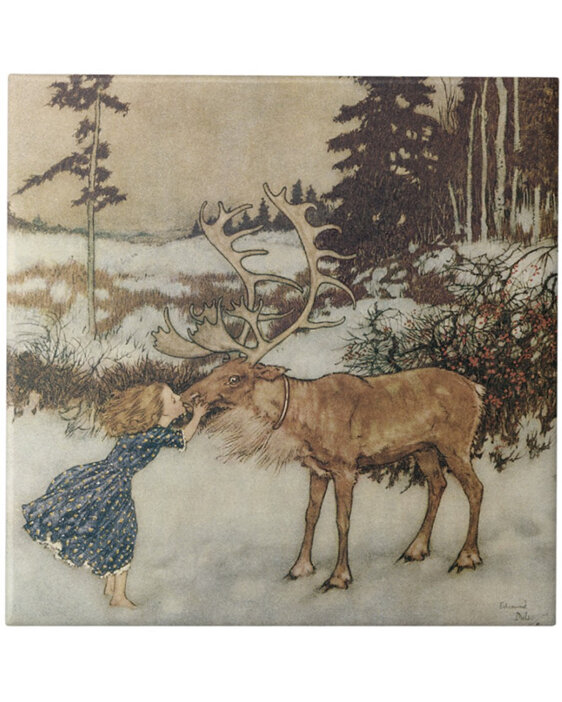 Gerda and the Reindeer by Edmund Dulac