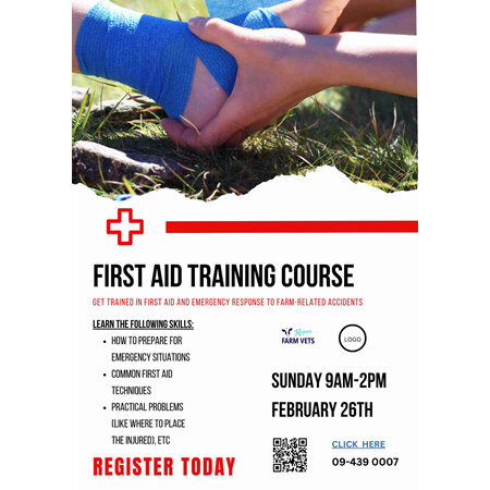Get trained in first aid and emergency response to farm-related accidents