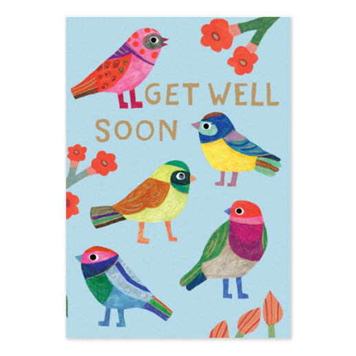 Get Well Soon Birds Card | Roger la Borde