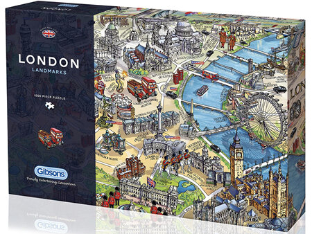 Gibsons 1000 Piece Jigsaw Puzzle: London Landmarks