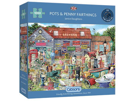 Gibsons 1000 Piece Jigsaw Puzzle: Pots & Penny Farthings