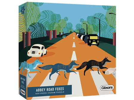 Gibsons 500 Piece Jigsaw Puzzle: Abbey Road Foxes