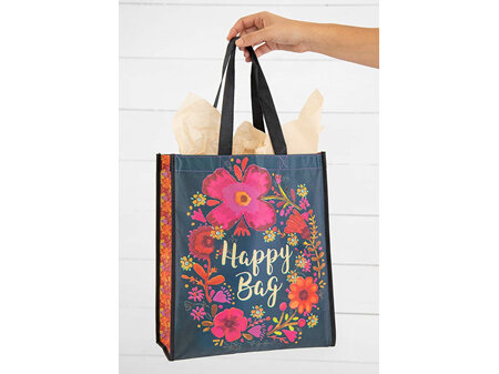 Gift Bag Recycle - Happy Pink Flower - Large