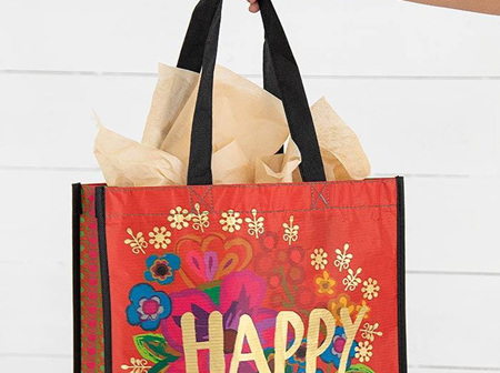 Gift Bag Recycle Lge Holiday Happy