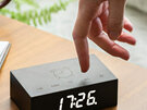 Gingko Flip Click Clock Black alarm