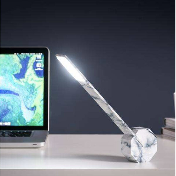 Gingko Octagon One Portable Desk Light Marble