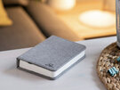 Gingko Smart LED Book Light Mini Linen Fabric in Urban Grey