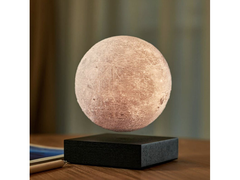 Gingko Smart LED Moon Lamp with Black Base