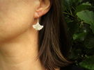 Ginkgo Leaf Earrings Sterling Silver Julia Banks Jewellery