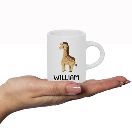 Giraffe Personalised Fluffy Mug