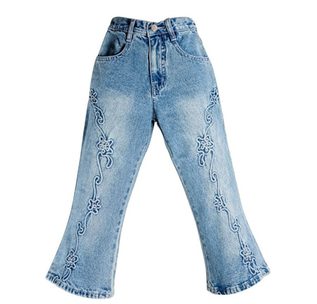 Girls Embroidery Jeans Size 10